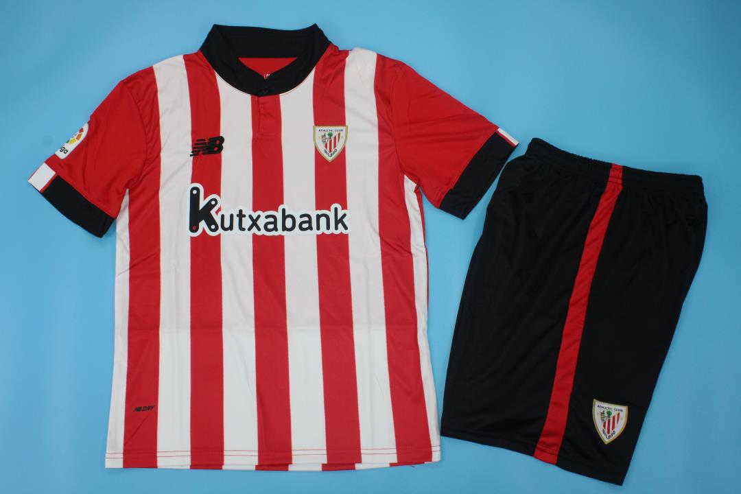 Kids-Athletic Bilbao 22/23 Home Soccer Jersey